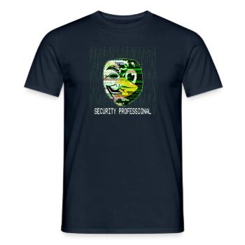 Cyber Security Professional Hacker Maske Linux - Männer T-Shirt - Navy - Vorne - AI Model Male 178 light (178cm)
