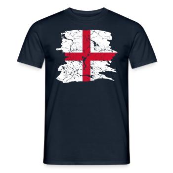 Drapeau de l’Angleterre - T-shirt homme - marine - Devant - AI Model Male 178 light (178cm)