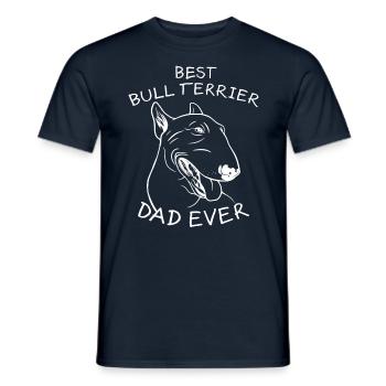 Bull Terrier Dad Dog Saying Bull Terrier Gift - Men's T-Shirt - navy - Front - AI Model Male 178 light (178cm)