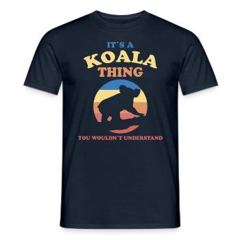Koala Saying Australia Marsupial Koalas Gift - Men's T-Shirt - navy - Front - AI Model Male 178 light (178cm)
