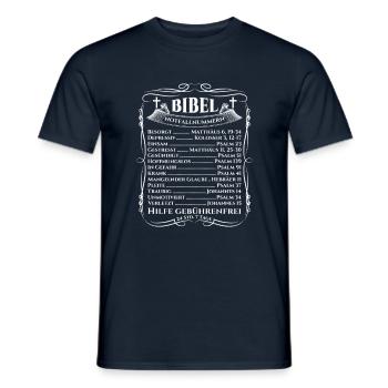 Jesus Christus Bibel Notfallnummern Christliches - Männer T-Shirt - Navy - Vorne - AI Model Male 178 light (178cm)