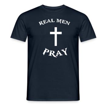 Jésus-Christ Croix Religion Dieu Christianisme - T-shirt homme - marine - Devant - AI Model Male 178 light (178cm)