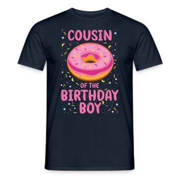 Cousin of the birthday boy Boy - Men's T-Shirt - navy - Front - AI Model Male 178 light (178cm)