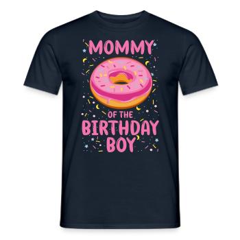 Mère du garçon d’anniversaire Garçon - T-shirt homme - marine - Devant - AI Model Male 178 light (178cm)