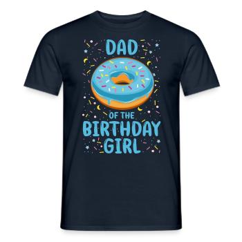 Père de l’enfant d’anniversaire fille - T-shirt homme - marine - Devant - AI Model Male 178 light (178cm)