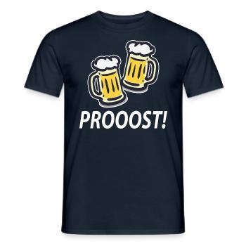 Prost Bier - Männer T-Shirt - Navy - Vorne - AI Model Male 178 light (178cm)