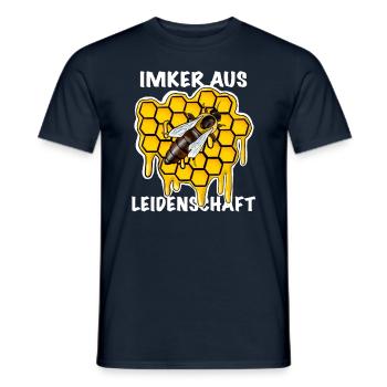 Imker aus Leidenschaft Imkerei Honig Herstellung - Männer T-Shirt - Navy - Vorne - AI Model Male 178 light (178cm)