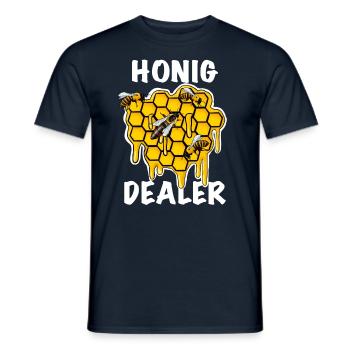 Honig dealer als Imker Bienen - Männer T-Shirt - Navy - Vorne - AI Model Male 178 light (178cm)