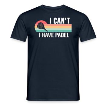 Kann Nicht Ich Habe Padel für Padel Spieler und - Männer T-Shirt - Navy - Vorne - AI Model Male 178 light (178cm)