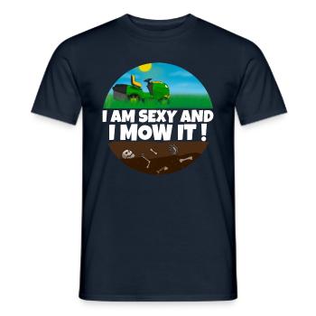 Gärtner Rasenmäher Spruch Männer Garten Geschenk - Männer T-Shirt - Navy - Vorne - AI Model Male 178 light (178cm)