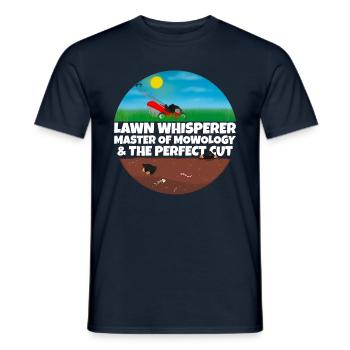 Gardener Lawn Mower Funny Saying Men Gift - Men's T-Shirt - navy - Front - AI Model Male 178 light (178cm)
