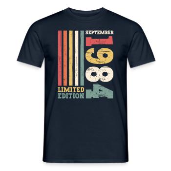 Édition limitée Septembre 1984 38e anniversaire - T-shirt homme - marine - Devant - AI Model Male 178 light (178cm)