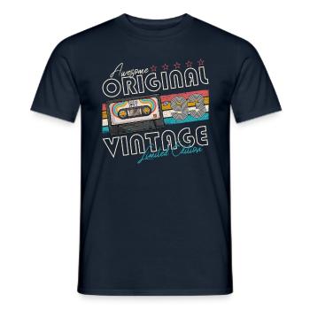1993 Vintage Vintage Retro Birthday Gift - Men's T-Shirt - navy - Front - AI Model Male 178 light (178cm)
