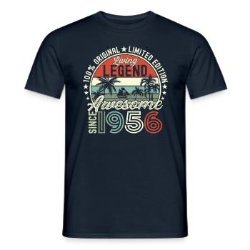 Awesome September 1956 66. Geburtstag Geschenk - Männer T-Shirt - Navy - Vorne - AI Model Male 178 light (178cm)