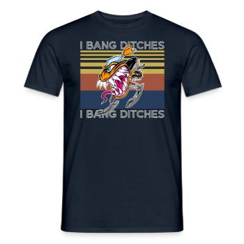 I Bang Ditches Schneemobil braust über Gräben - Männer T-Shirt - Navy - Vorne - AI Model Male 178 light (178cm)