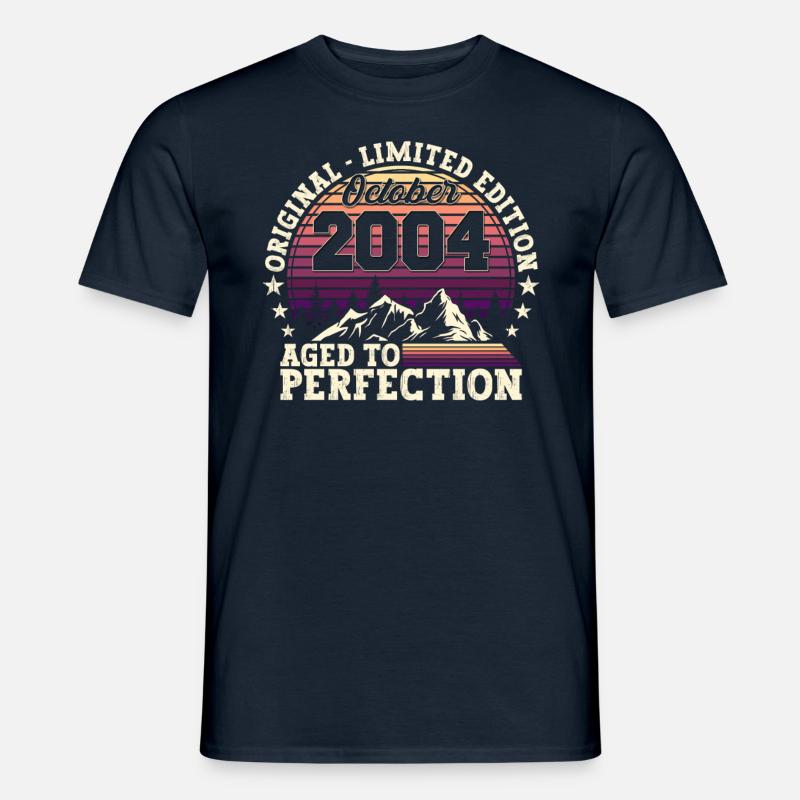 Original Oktober 2004 18. Geburtstag Geschenk - Männer T-Shirt - Navy