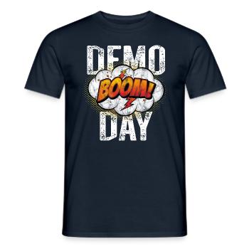 Boom Demo Day für die Baustelle - Männer T-Shirt - Navy - Vorne - AI Model Male 178 light (178cm)