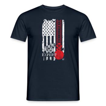 USA Abrissbirne für Demolisierungs Experte am Demo - Männer T-Shirt - Navy - Vorne - AI Model Male 178 light (178cm)