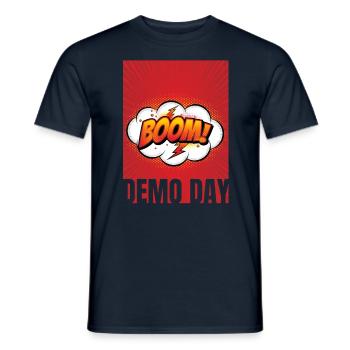 Boom Comic Style It's Demo Day für dein Hausabriss - Männer T-Shirt - Navy - Vorne - AI Model Male 178 light (178cm)