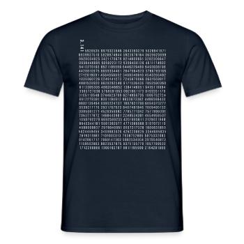 PI π The First 5000 Characters of PI Mathematics - Men's T-Shirt - navy - Front - AI Model Male 178 light (178cm)