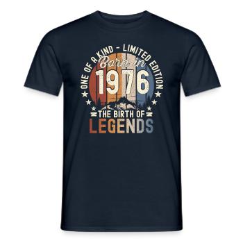 Légendaire depuis 1976 46ème cadeau d’anniversaire Génial - T-shirt homme - marine - Devant - AI Model Male 178 light (178cm)