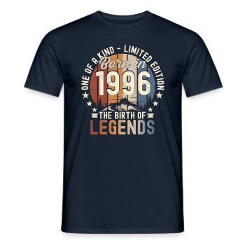 Légendaire depuis 1996 cadeau de 26ème anniversaire Génial - T-shirt homme - marine - Devant - AI Model Male 178 light (178cm)