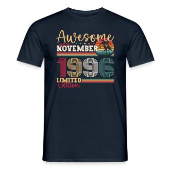 Original November 1996 26th Birthday Gift - Men's T-Shirt - navy - Front - AI Model Male 178 light (178cm)