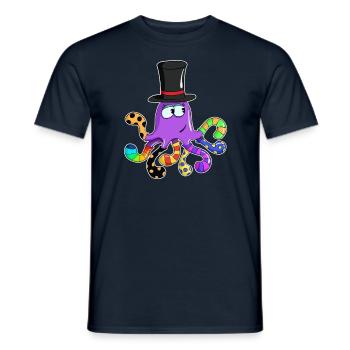 Funny Special Sea Animal Socktopus Colorful - Männer T-Shirt - Navy - Vorne - AI Model Male 178 light (178cm)
