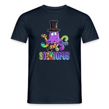 Socktopus Eight Tentacles Colorful for future - Männer T-Shirt - Navy - Vorne - AI Model Male 178 light (178cm)