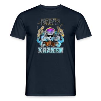 Let's Get This Party Kraken Virtuoso Melodious - Männer T-Shirt - Navy - Vorne - AI Model Male 178 light (178cm)