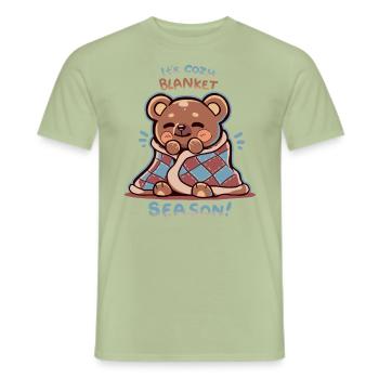Gemütliche Deckensaison - Männer T-Shirt - Sage - Vorne - AI Model Male 178 light (178cm)