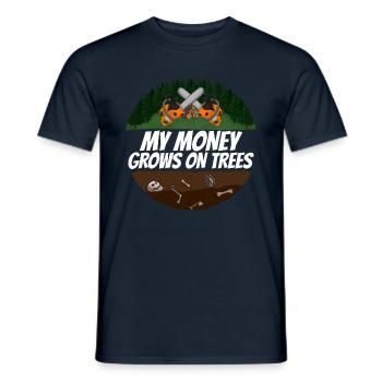 Lumberjack Shirt Chainsaw Chainsaw Saw - Men's T-Shirt - navy - Front - AI Model Male 178 light (178cm)