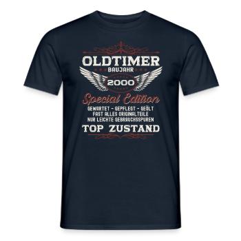 Oldtimer Jahrgang 2000 22. Geburtstag Geschenk fun - Männer T-Shirt - Navy - Vorne - AI Model Male 178 light (178cm)
