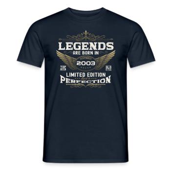 Legend November 2003 19th Birthday Gift Fun - Men's T-Shirt - navy - Front - AI Model Male 178 light (178cm)
