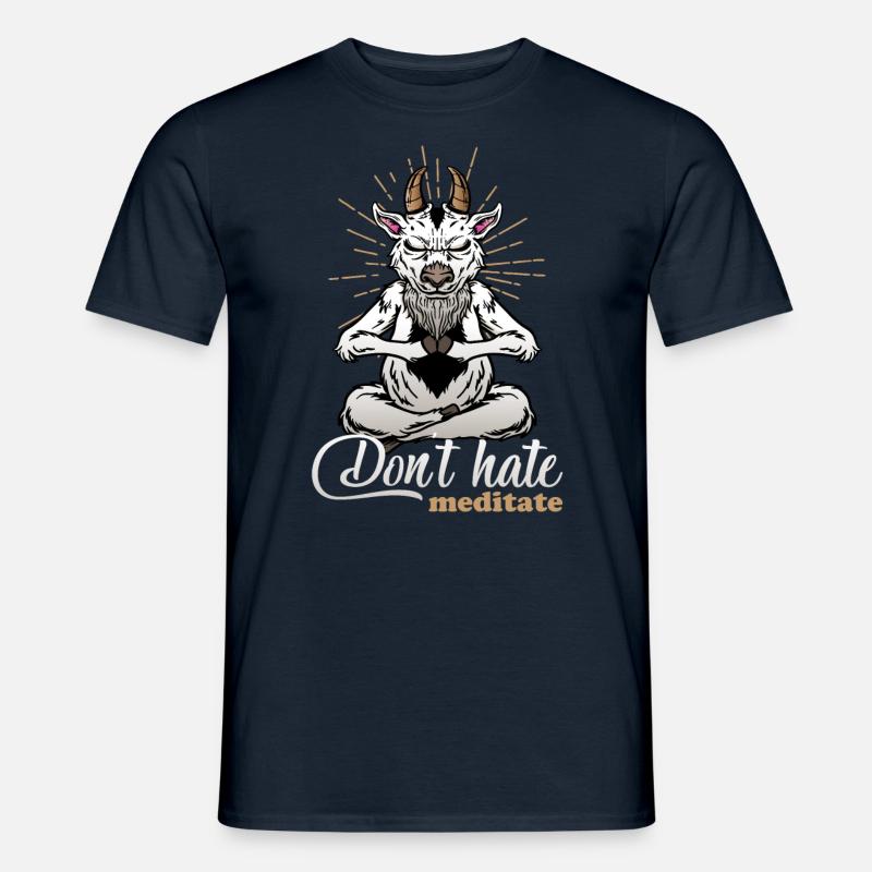 Dont Hate Meditate Postive Vibes Meditation - Männer T-Shirt - Navy