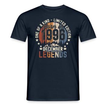 Original December 1996 26th Birthday Gift - Men's T-Shirt - navy - Front - AI Model Male 178 light (178cm)