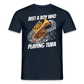 Tuba - Men's T-Shirt - navy - Front - AI Model Male 178 light (178cm)