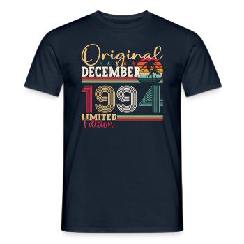 Original December 1994 28th birthday gift - Men's T-Shirt - navy - Front - AI Model Male 178 light (178cm)
