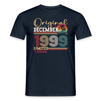 Original Dezember 1999 23. Geburtstag Geschenk - Männer T-Shirt - Navy - Vorne - AI Model Male 178 light (178cm)