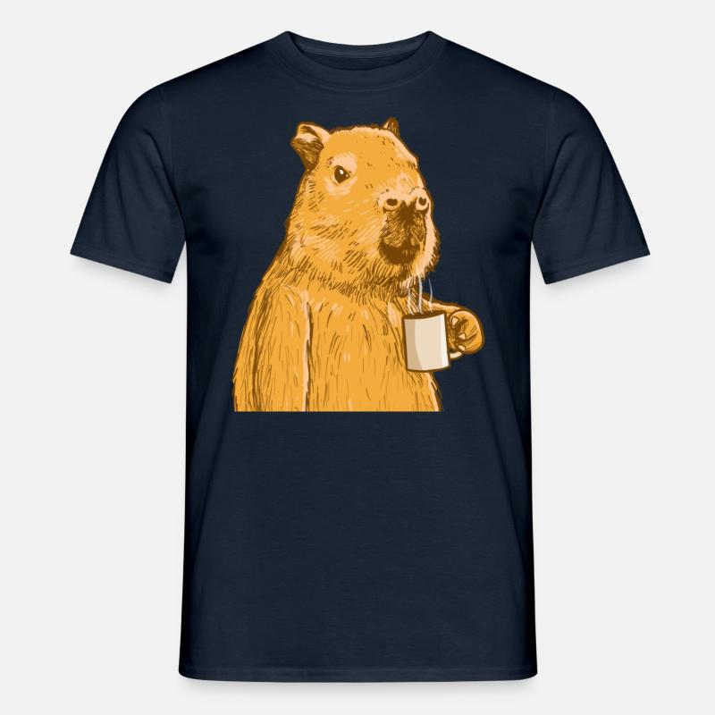 Café Capybara - T-shirt homme - marine