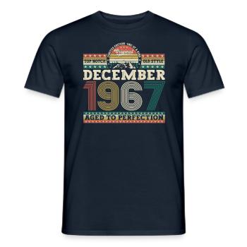 Original December 1967 55th birthday gift - Men's T-Shirt - navy - Front - AI Model Male 178 light (178cm)