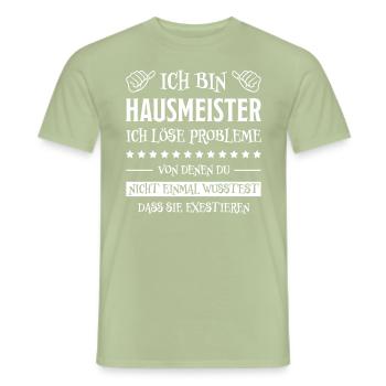 Hausmeister Lustiger Spruch Hausmeister Geschenk - Männer T-Shirt - Sage - Vorne - AI Model Male 178 light (178cm)