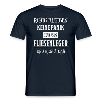 Fliesenleger Lustig Spruch Job Bodenleger Geschenk - Männer T-Shirt - Navy - Vorne - AI Model Male 178 light (178cm)