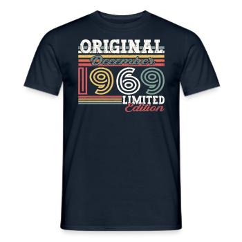 Born December 1969 53rd birthday gift - Men's T-Shirt - navy - Front - AI Model Male 178 light (178cm)