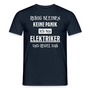 Elektriker Lustiger Spruch Elektriker Geschenk - Männer T-Shirt - Navy - Vorne - AI Model Male 178 light (178cm)