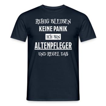 Altenpfleger Lustiger Spruch Altenpfleger Geschenk - Männer T-Shirt - Navy - Vorne - AI Model Male 178 light (178cm)