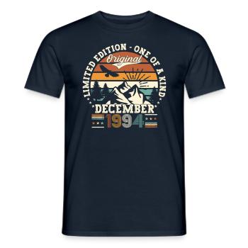 Original December 1994 28th birthday gift - Men's T-Shirt - navy - Front - AI Model Male 178 light (178cm)