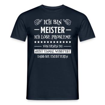 Meister Prüfung Lustiger Spruch Meister Geschenk - Männer T-Shirt - Navy - Vorne - AI Model Male 178 light (178cm)