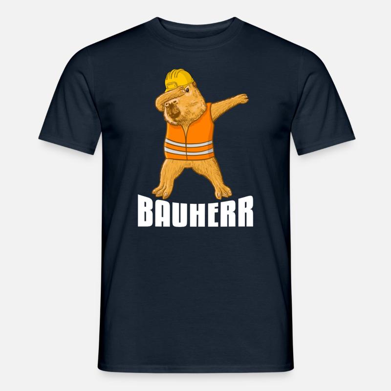 Bauherr Capybara - Männer T-Shirt - Navy