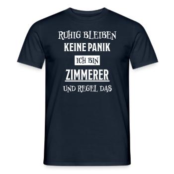 Zimmerer Lustiger Spruch Fun Zimmermann Geschenk - Männer T-Shirt - Navy - Vorne - AI Model Male 178 light (178cm)